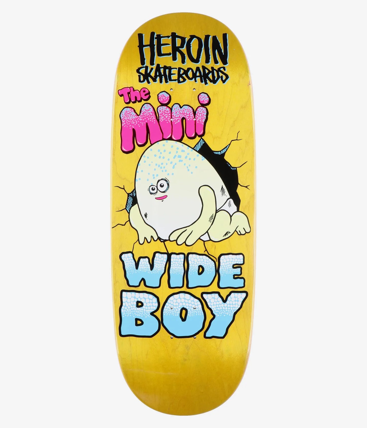 HEROIN TEAM MINI WIDE BOY SHAPED DECK 10.5 X 29.5 ASST COLOR STAIN