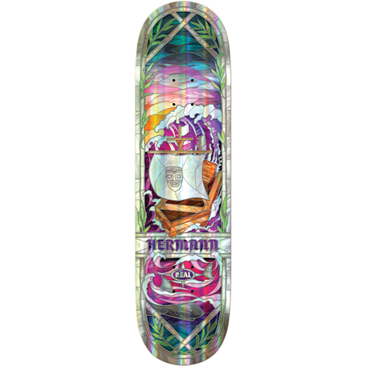 REAL HERMANN HOLO RNBOW FOIL CATH DECK-8.38 FULL SE