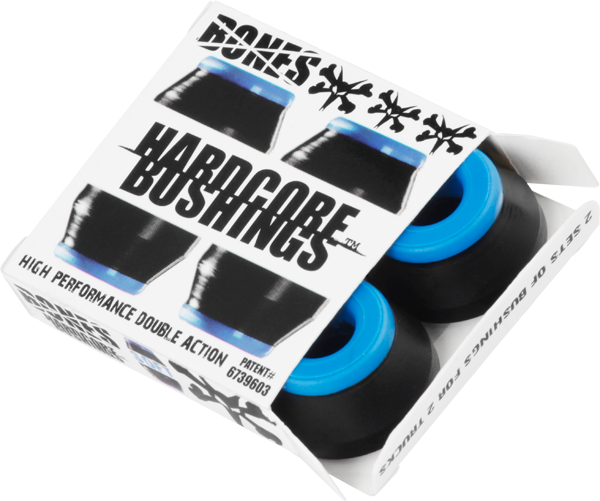 BONES HARDCORE 4PC SOFT BLACK/BLUE BUSHINGS
