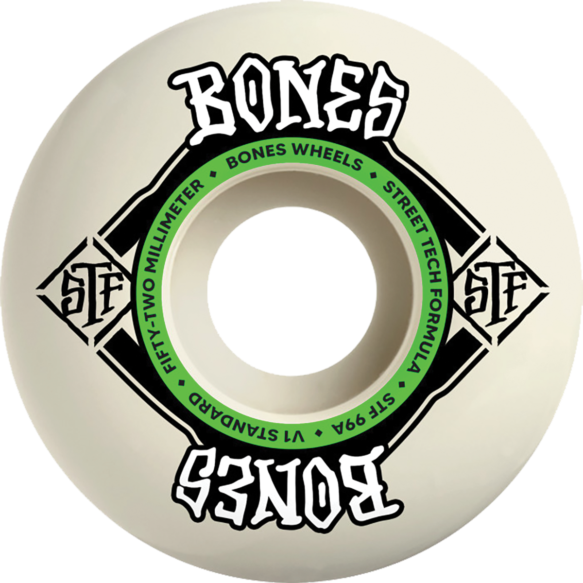 BONES STF V1 SQUARE LOGO 99A WHT/GRN