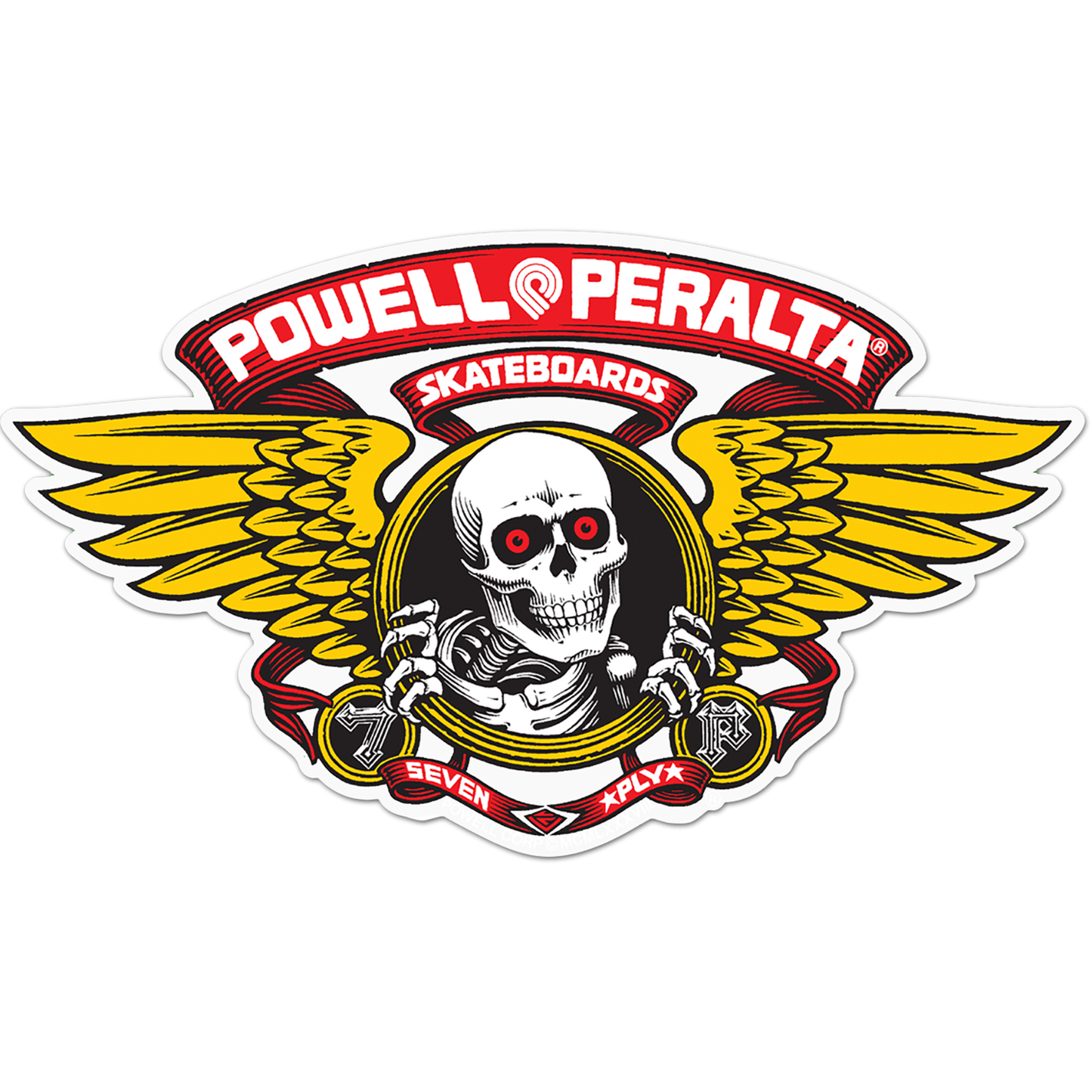 POWELL PERALTA WINGED RIPPER DIE-CUT 5" RED DECAL