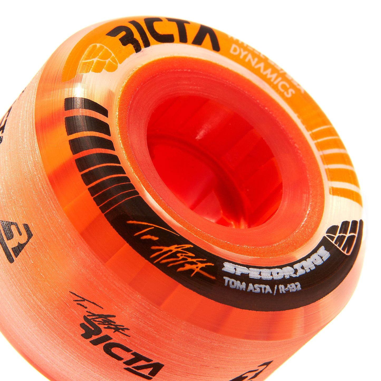Ricta 53mm Asta Speedrings Clear Orange Slim 95a Wheel