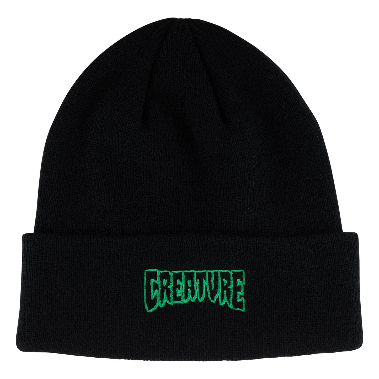 Creature Logo Outline Beanie Long Shoreman Black