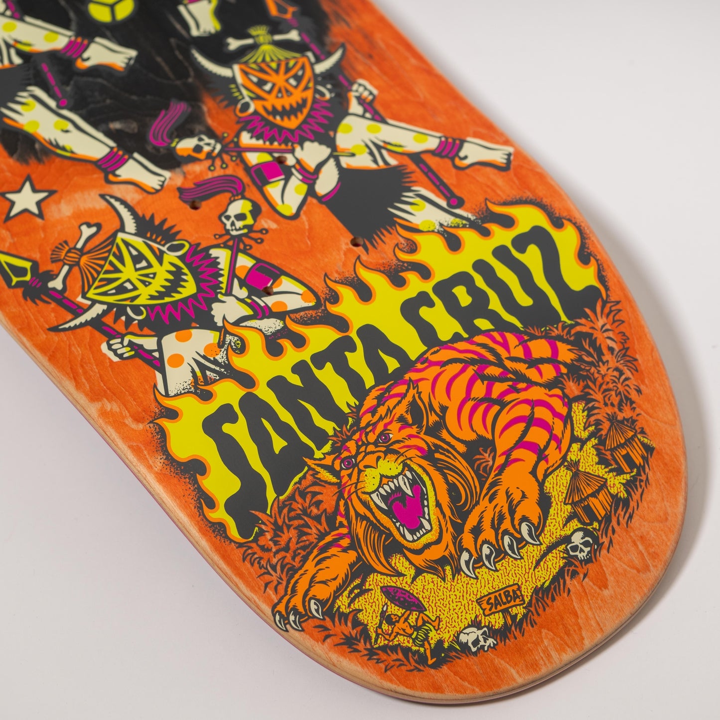 Santa Cruz Salba Firedance Pro Shaped Skateboard Deck 8.80in x 32.08in