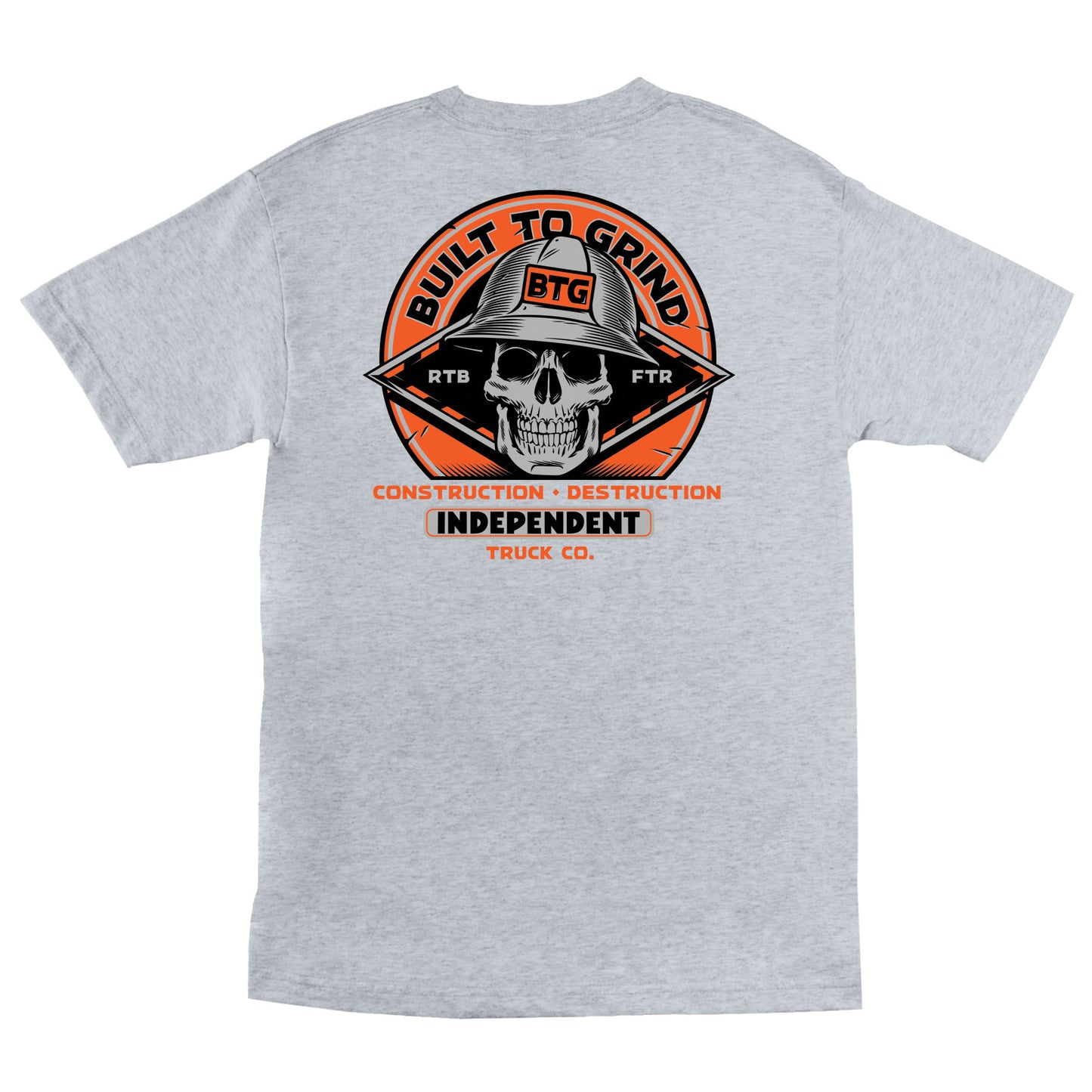 Independent Built To Grind Hard Head S/S Heavyweight T-Shirt Grey
