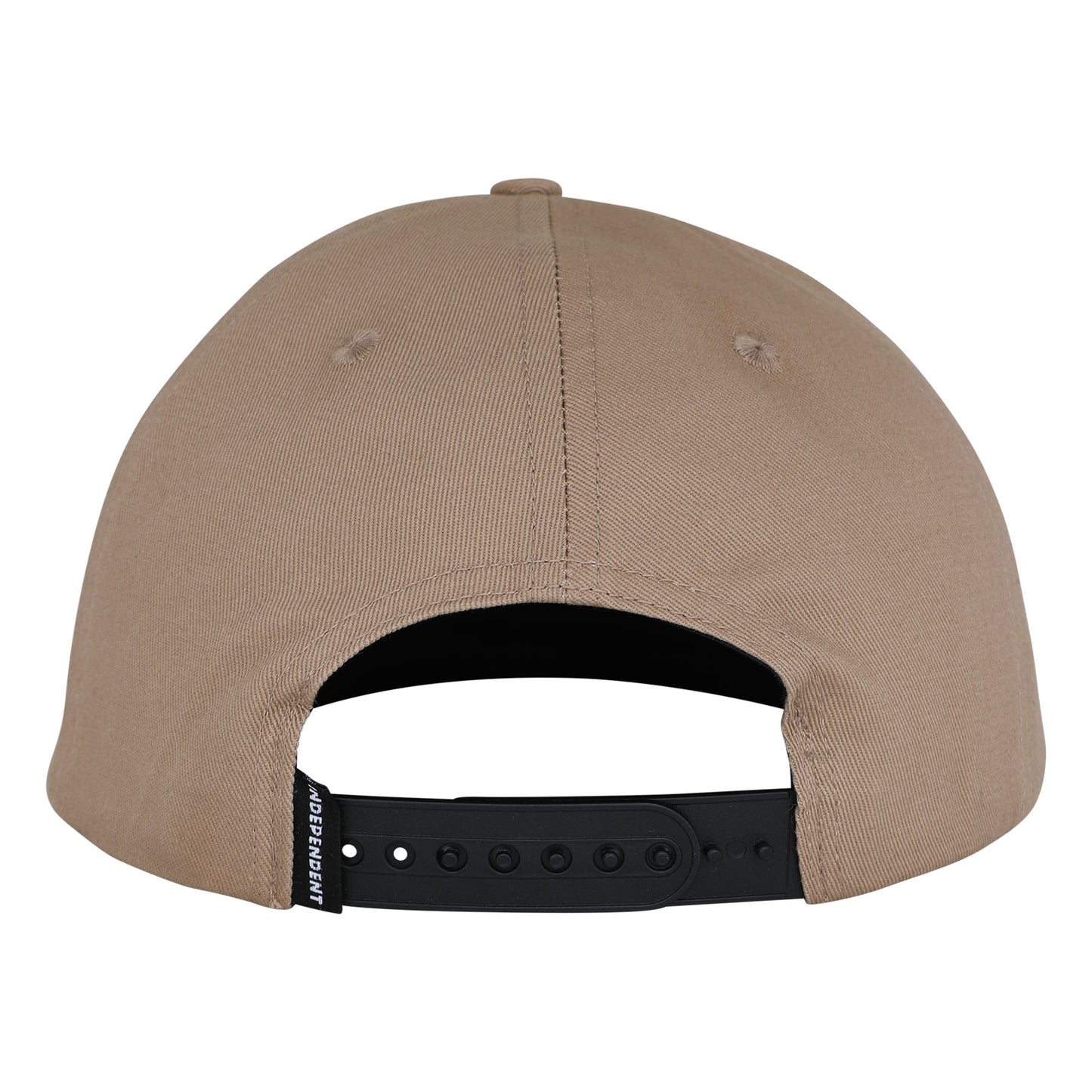 Independent Bar Logo Snapback Unstructured Hat Khaki