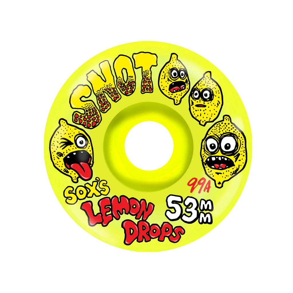 SNOT WHEELS SOX LEMON DROPS CONICAL 53MM 99A YELLOW