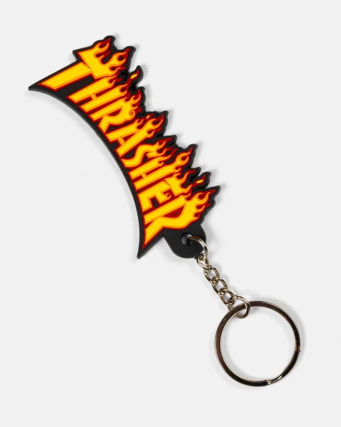 Thrasher Flame Keychain