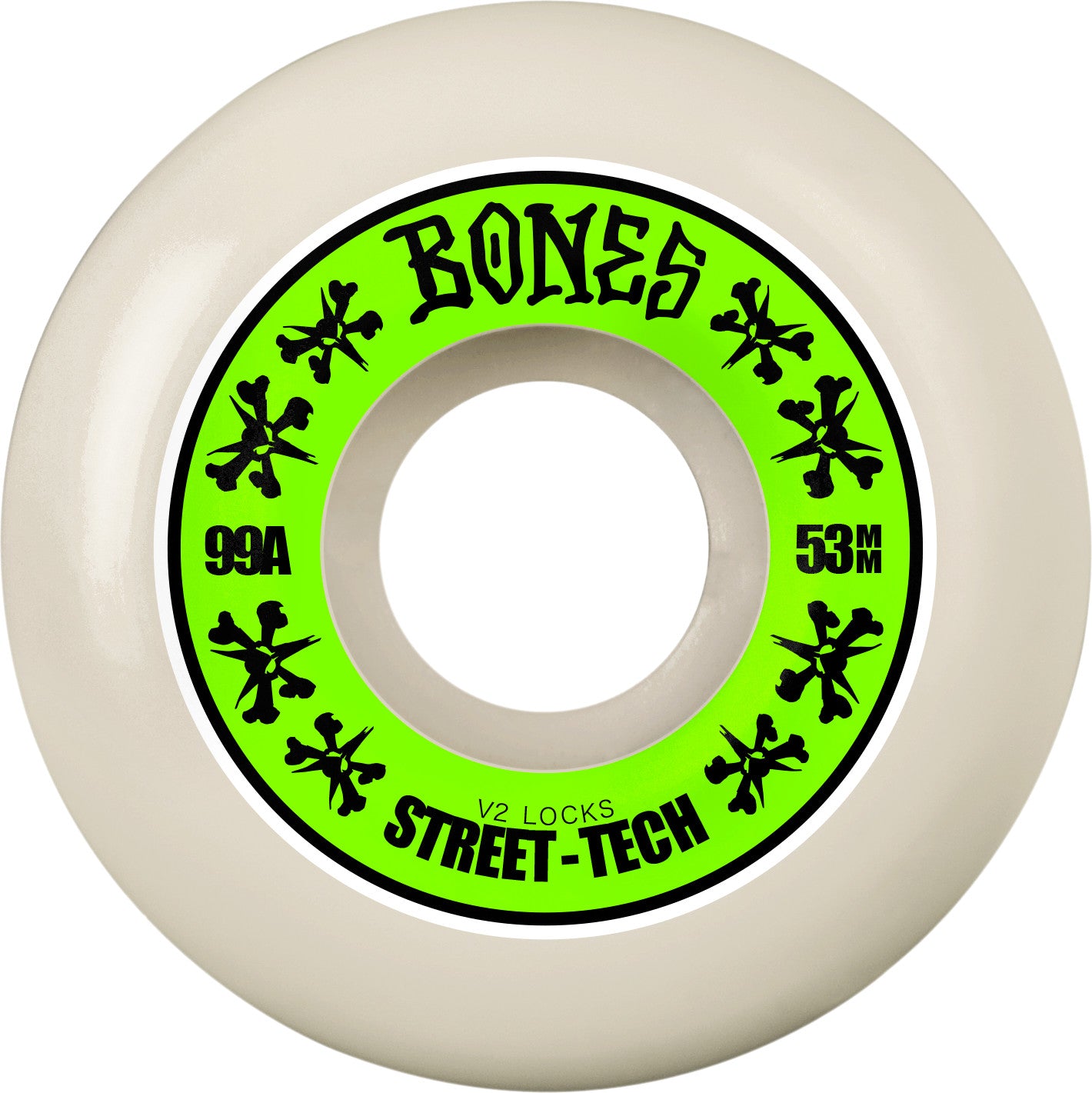 BONES STF V2 LOCK ANNUALS 53MM 99A WHT/GRN