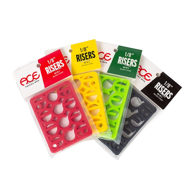 Ace Risers 1/8" Black/Red/Green/Yellow