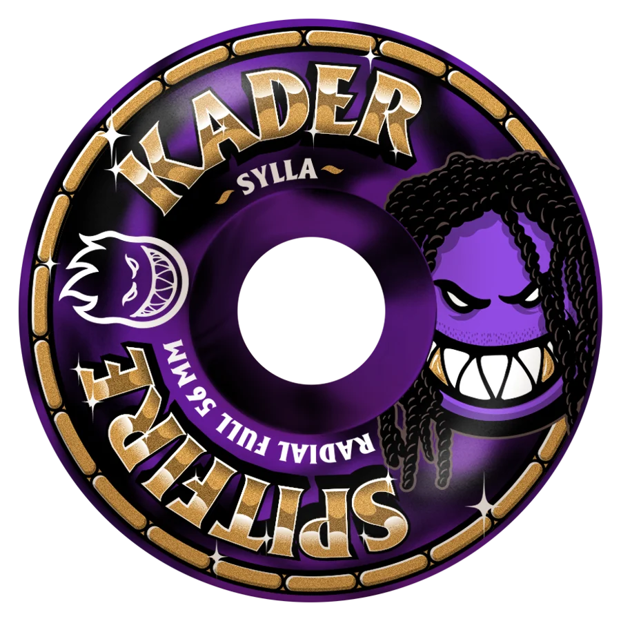 SPITFIRE F4 99 KADER ROLLY RADIAL FULL BLACK / PURPLE SWIRL 56MM