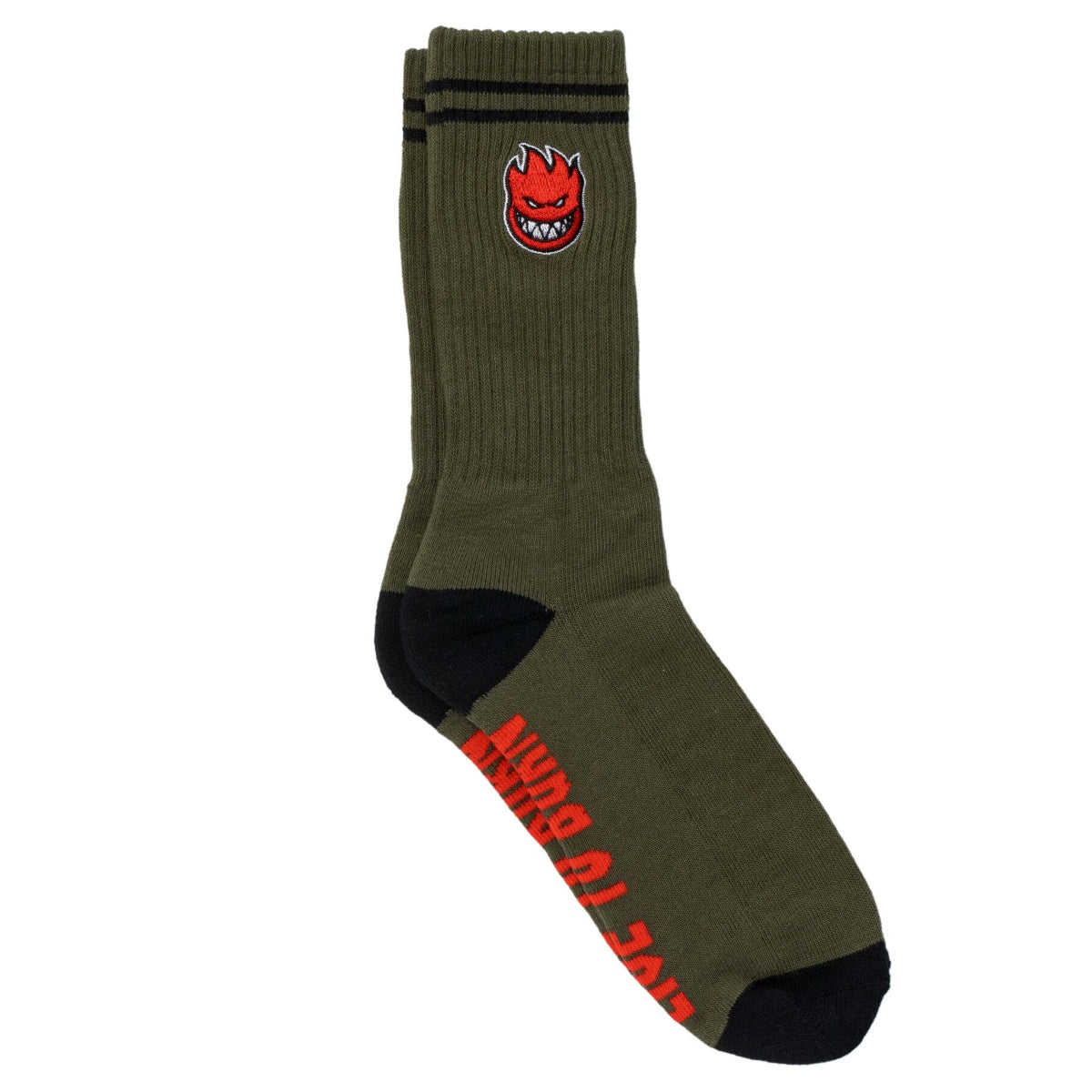 SPITFIRE BIGHEAD FILL EMB OLIVE/BLK/RED