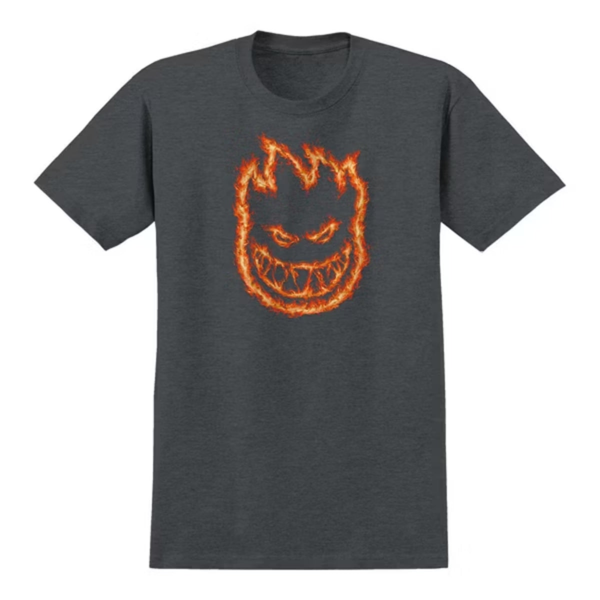 SPITFIRE CHARRED REMAINS TEE CHARCOAL w/ MULTICOLOR PRINT
