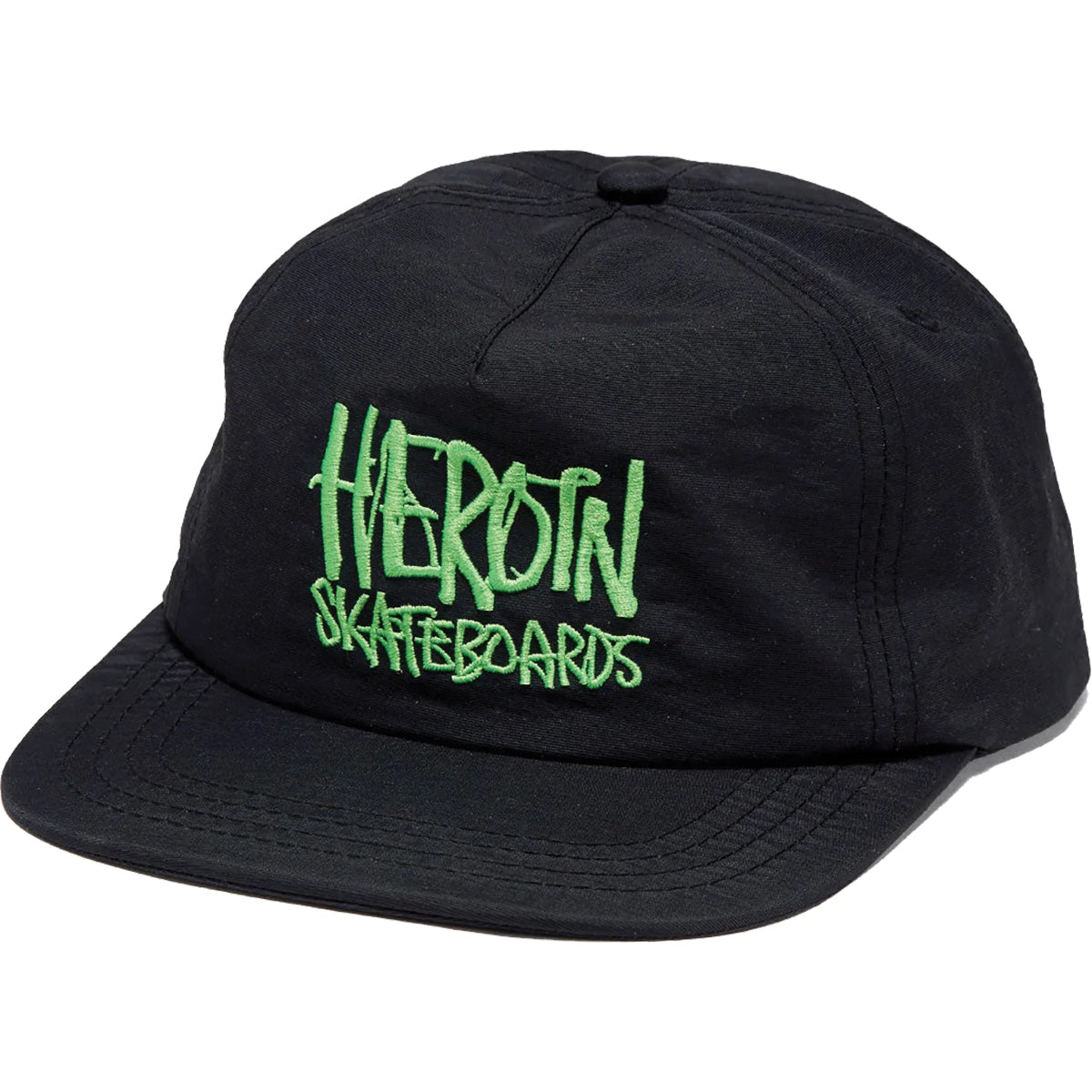HEROIN SCRIPT NYLON HAT ADJ-BLK/GRN