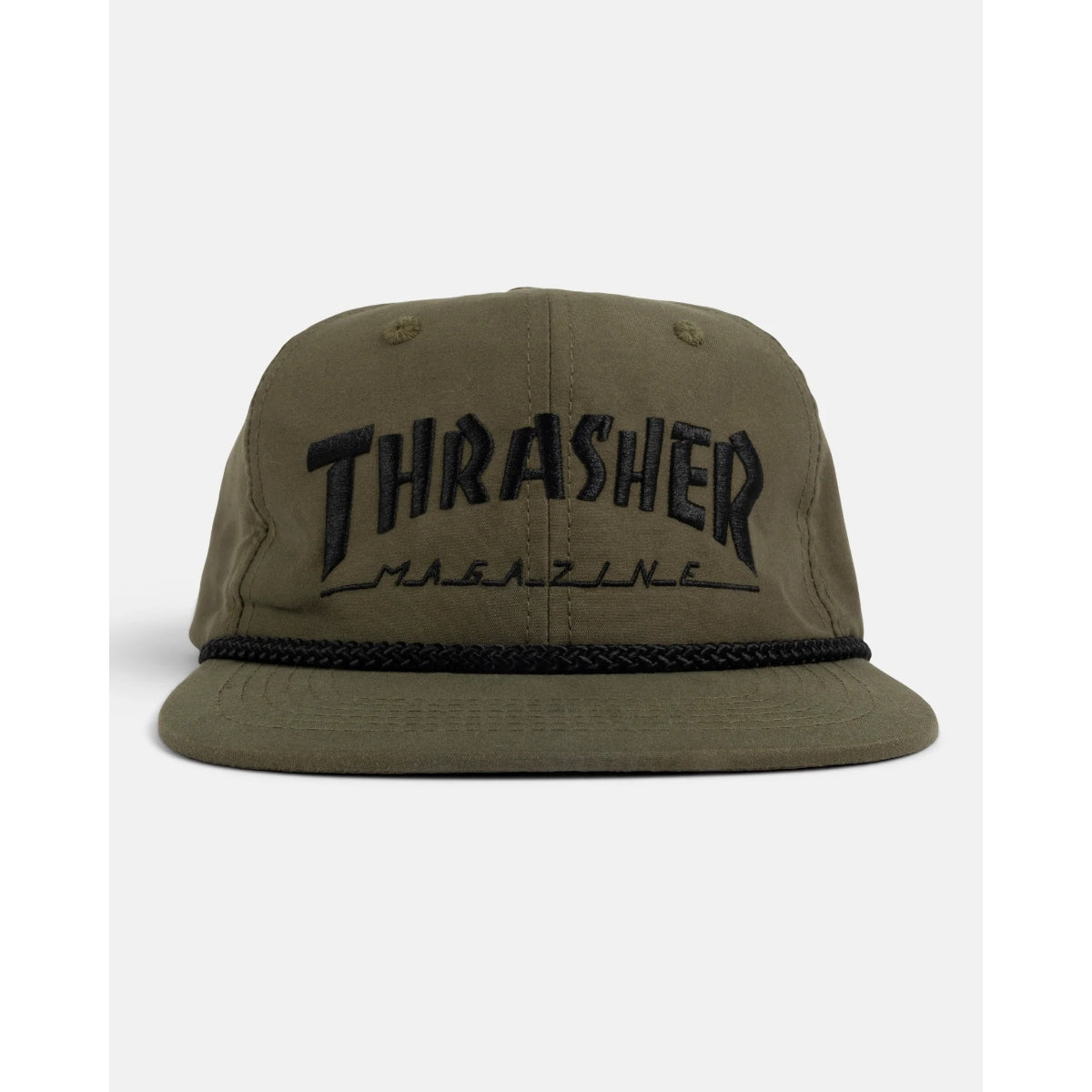 THRASHER - ROPE SNAPBACK - OLIVE/BLACK