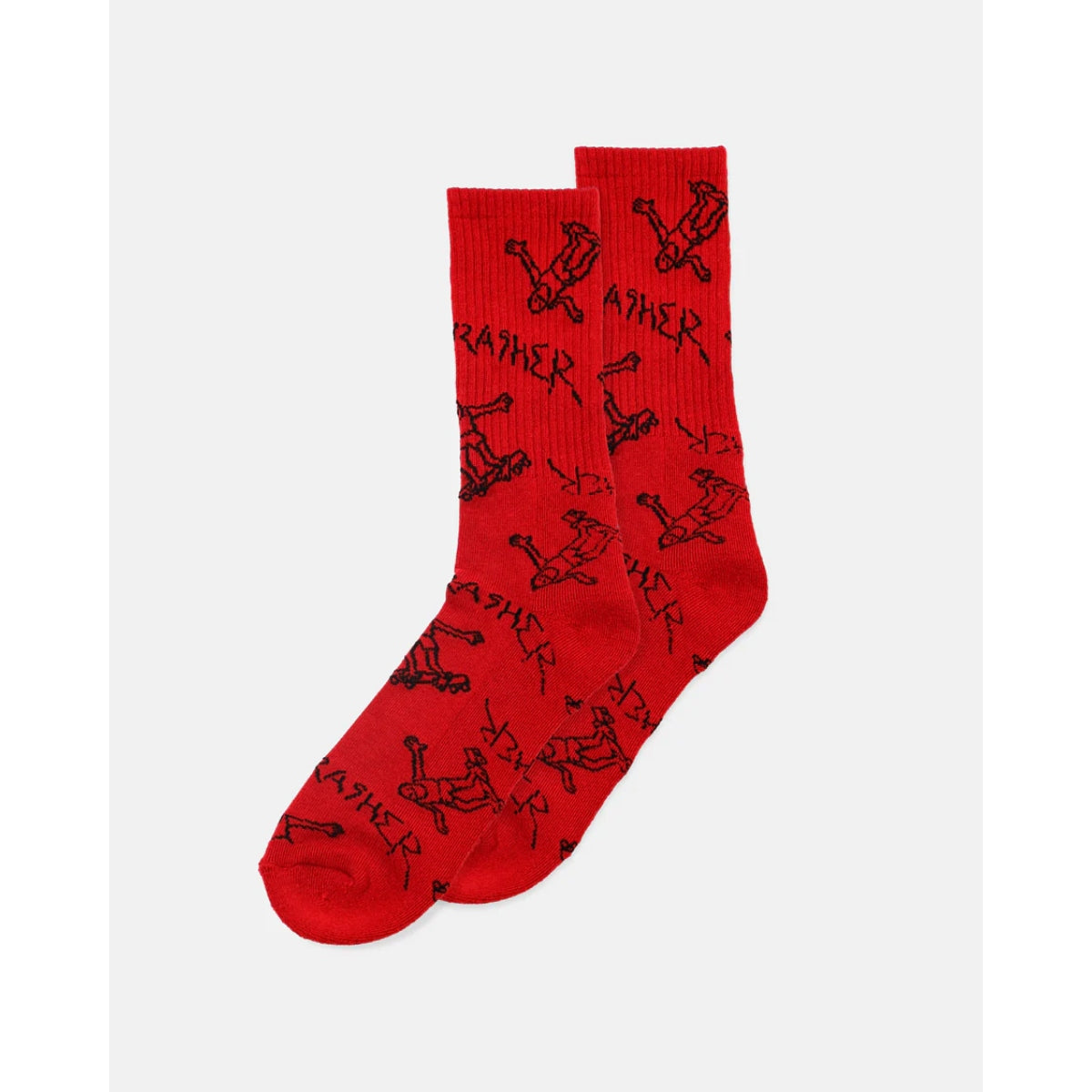 THRASHER GONZ CREW SOCKS - RED/BLACK