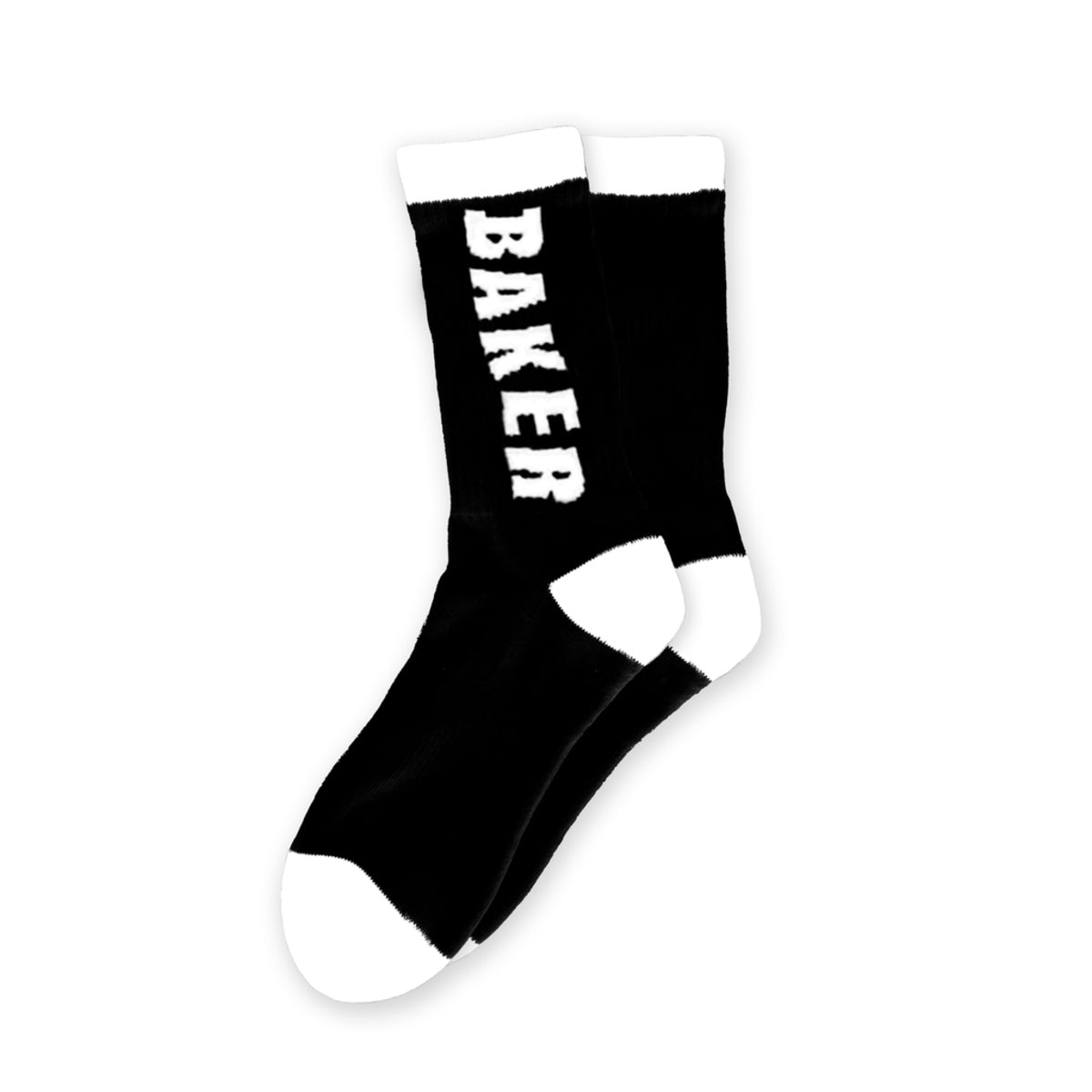 BAKER WHITE LETTERS SOCKS BLACK