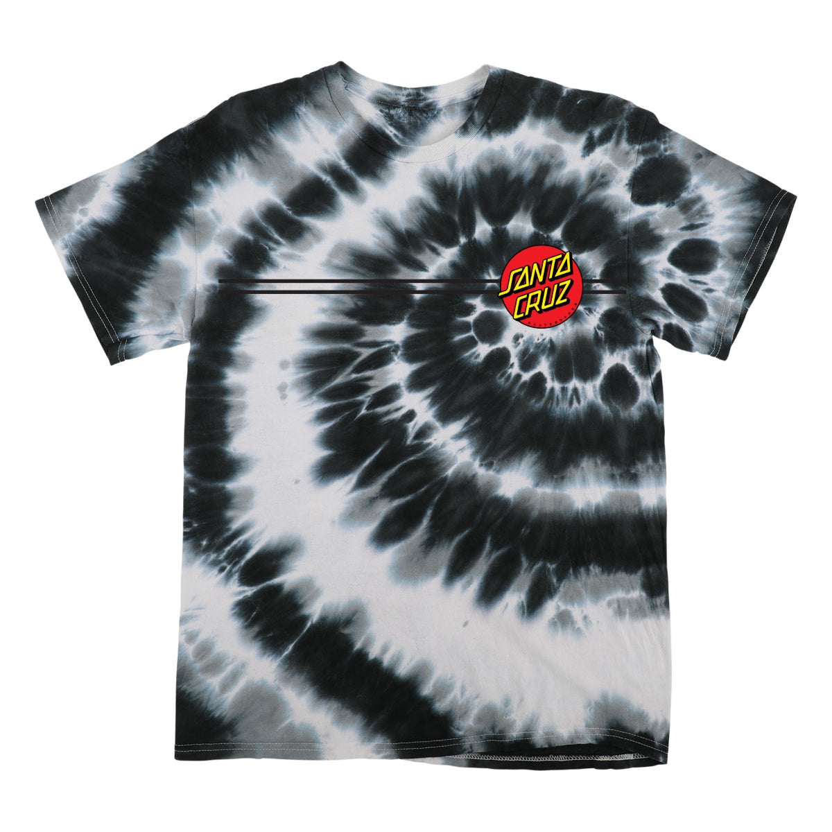 Santa Cruz Classic Dot S/S Heavyweight T-Shirt Swirl Black Mens