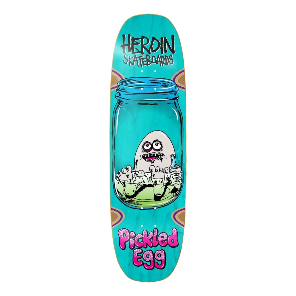 HEROIN TEAM PICKLED EGG SHAPED WHEEL WELLS DECK 9.0