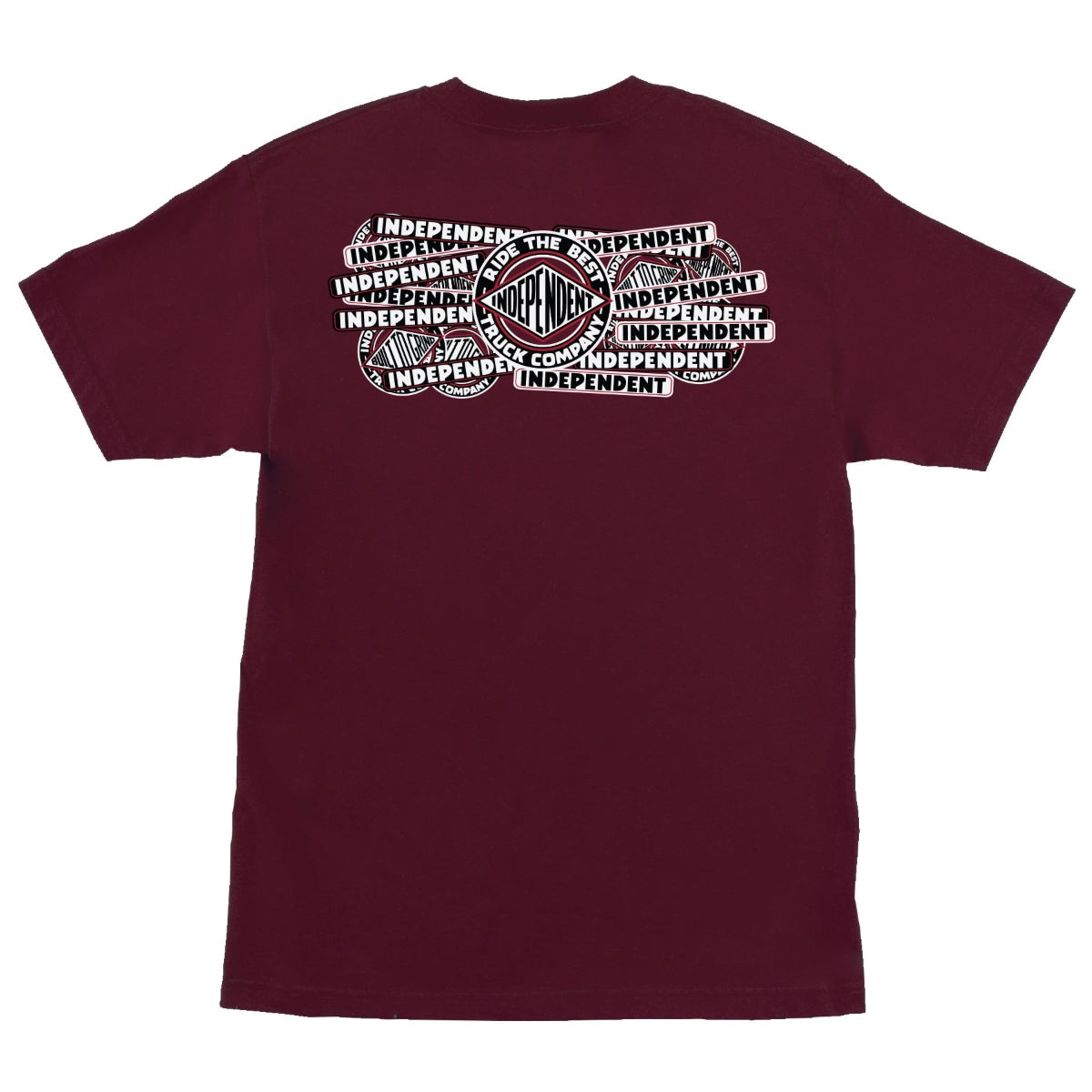 Independent Sticker Slap S/S T-Shirt Maroon