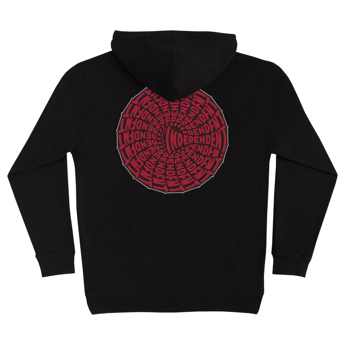 Independent Span Revolve P/O Hooded Sweatshirt Mens Black/Red