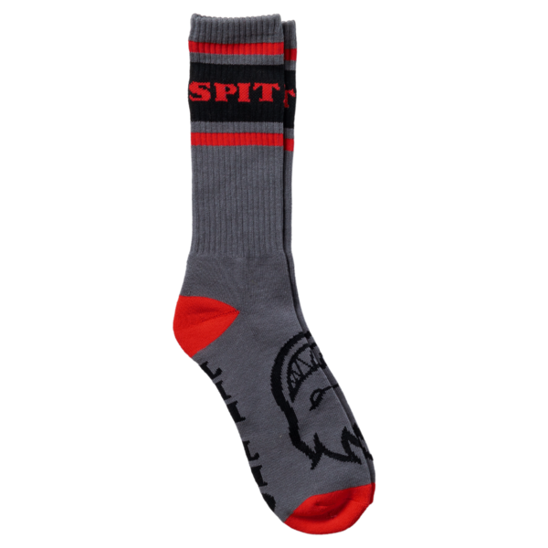 SPITFIRE CLASSIC '87 BIGHEAD SOCK CHARCOAL/RED/BLACK