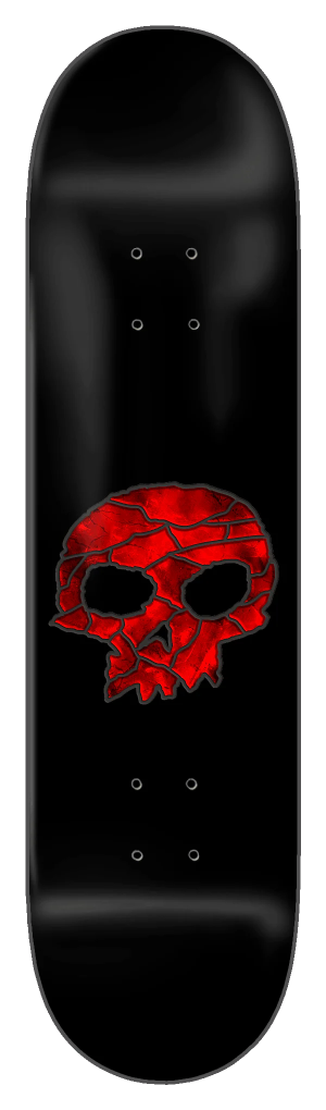 ZERO TEAM SINGLE SKULL STAINED GLASS DECK 8.50