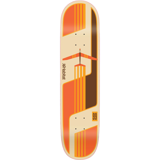 HABITAT TEAM GLIDER ORANGE TWIN TAIL DECK 8.37
