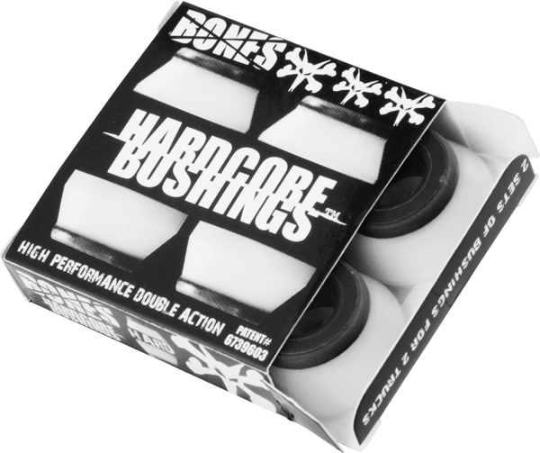 BONES HARDCORE 4PC HARD WHITE/BLACK BUSHINGS