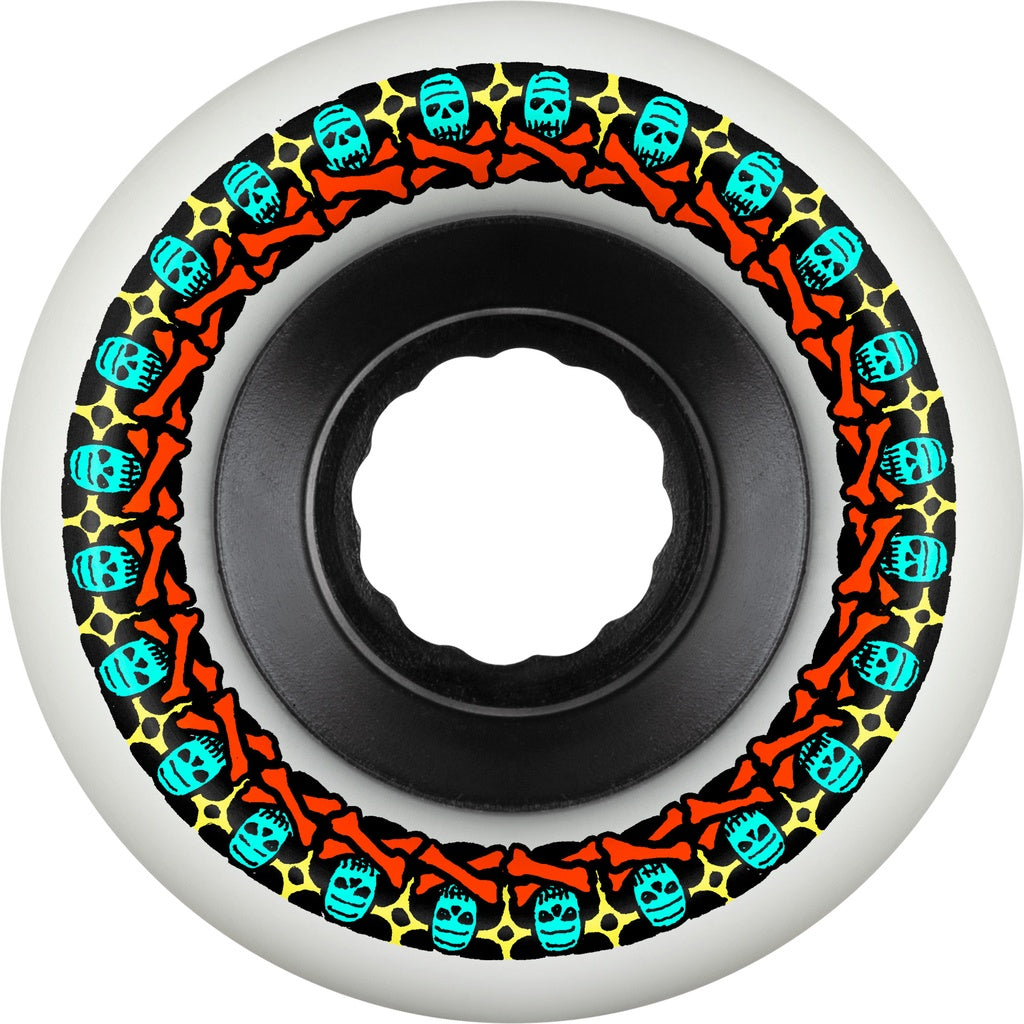 BONES ATF ROUGH RIDER SKULL & BONES 56MM 80A WHITE