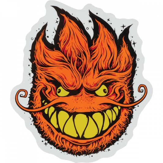 SPITFIRE GRIMPLEHEAD LG DECAL ORG/YEL