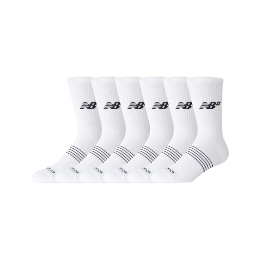 New Balance Numeric Active Numeric Crew Socks 6 Pack - White