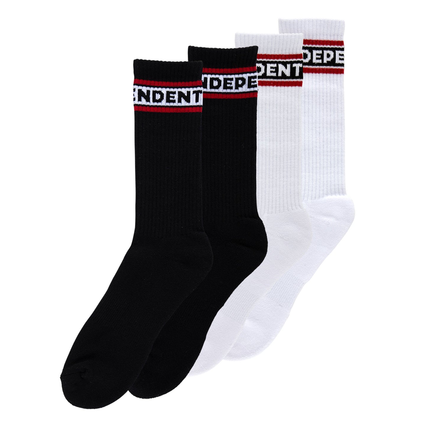 Independent Bar Logo Mens Socks X2 Pairs Black/White
