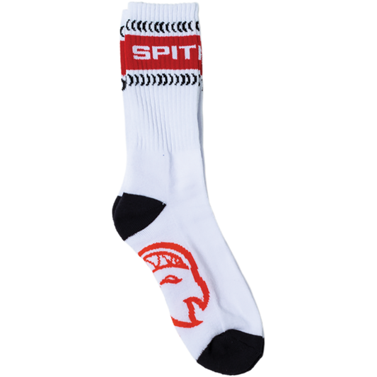 SPITFIRE CLASSIC 87 BH SWIRL 3/PK CREW SOCK WHT/BLK/RED