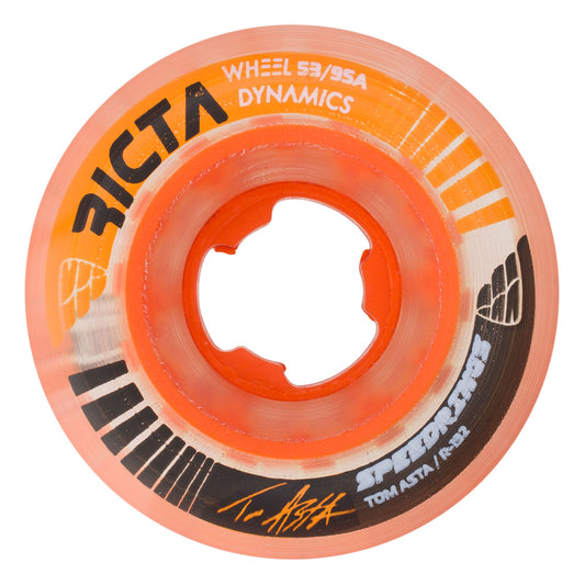 Ricta 53mm Asta Speedrings Clear Orange Slim 95a Wheel