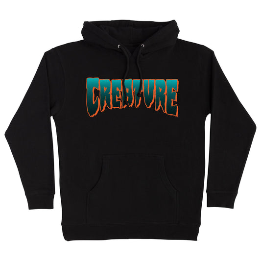 Creature Logo P/O Hooded Heavyweight Sweatshirt Mens Black/Teal