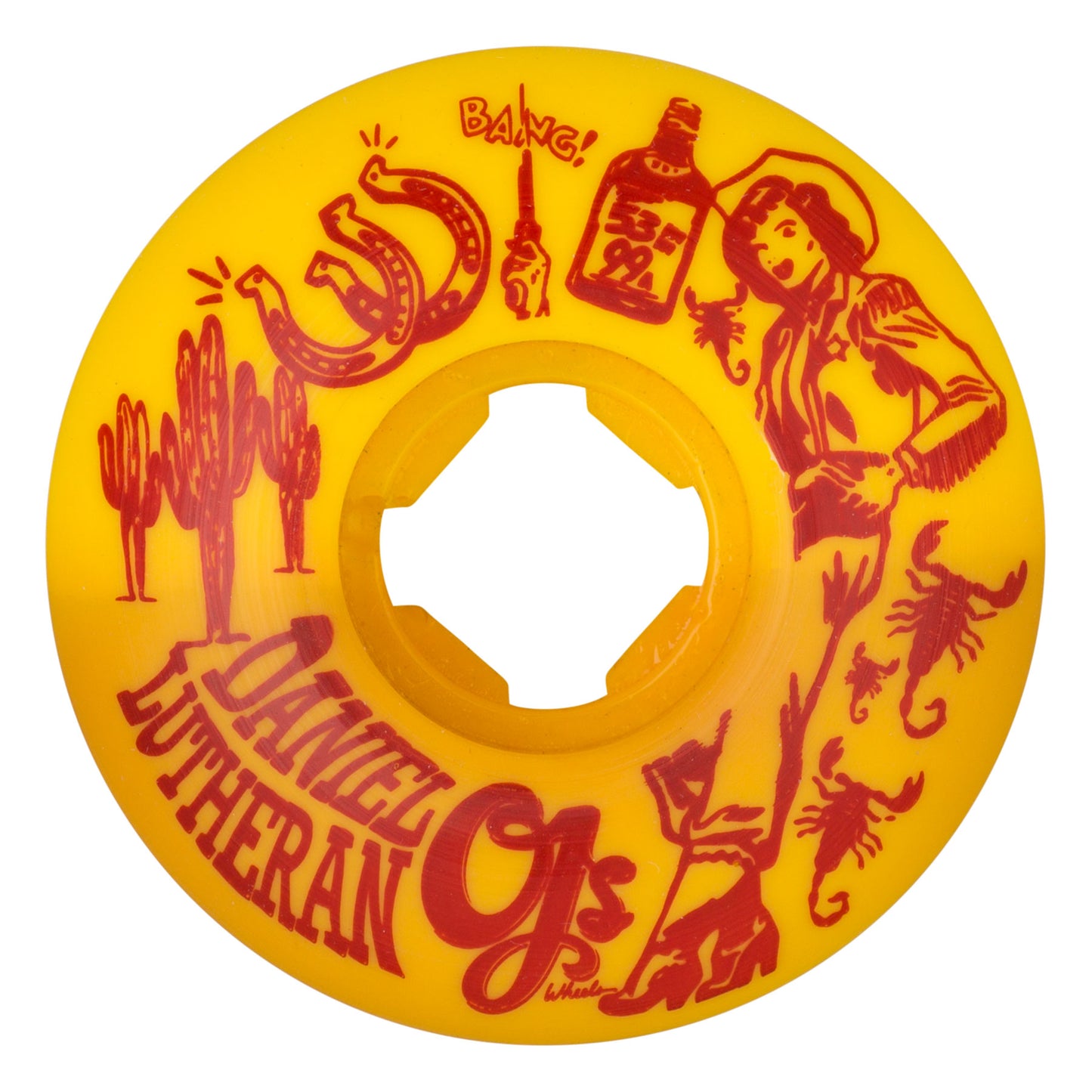 OJ Wheels 53mm Daniel Lutheran Elite Orange Yellow EZ EDGE 99a