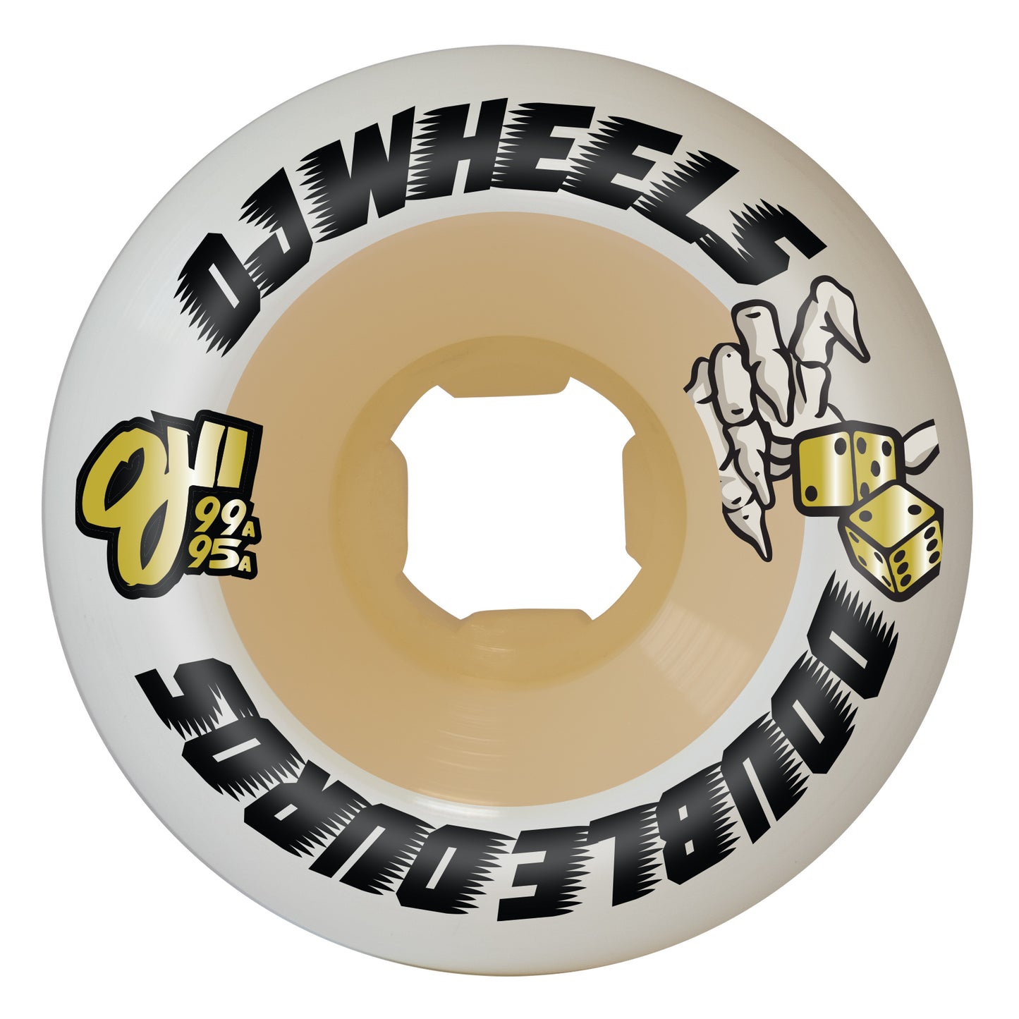 OJ Wheels 58mm Double Duro White Gum Mini Combo 99a/95a