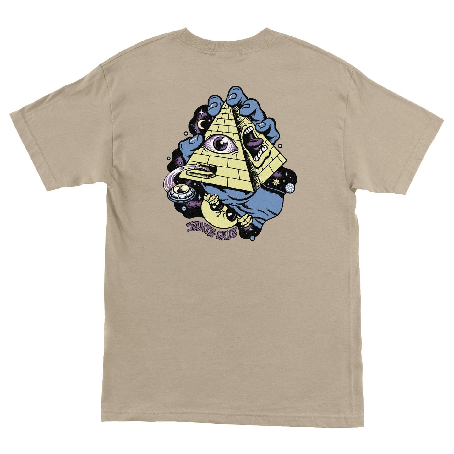 Santa Cruz Knibbs Invasion Hand S/S Heavyweight T-Shirt Mens Sand