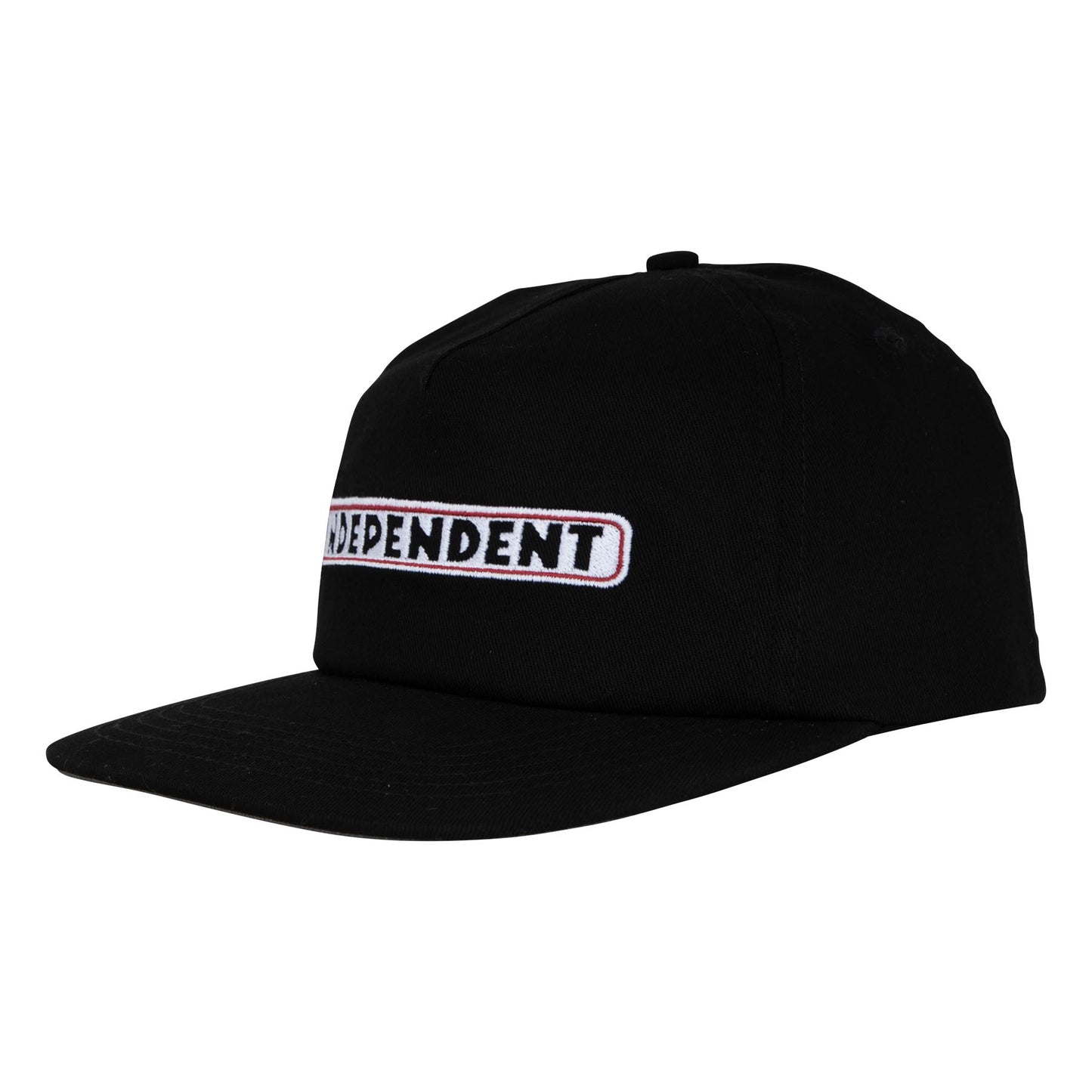 Bar Logo Snapback Unstructured Hat Black