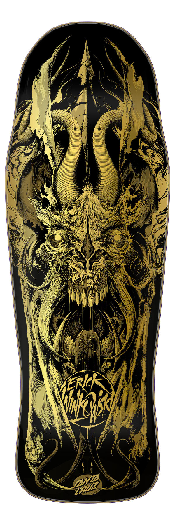 Santa Cruz Winkowski Primeval Gold Pro Shaped Skateboard Deck 10.34in x 30.54