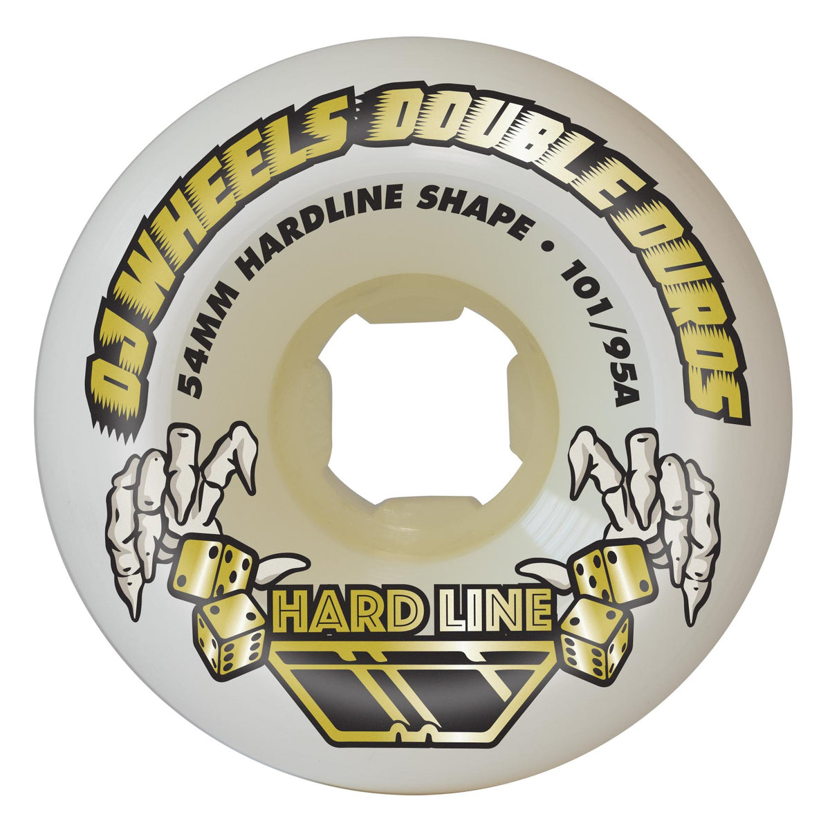 OJ Wheels 54mm Double Duro White Hardline 101a/95a