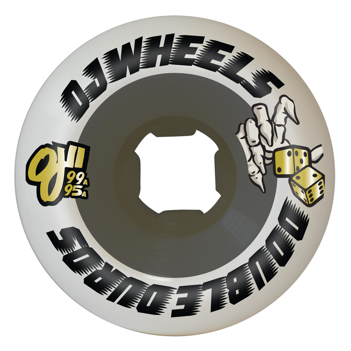 OJ Wheels 58mm Double Duro White Black Mini Combo 99a/95a