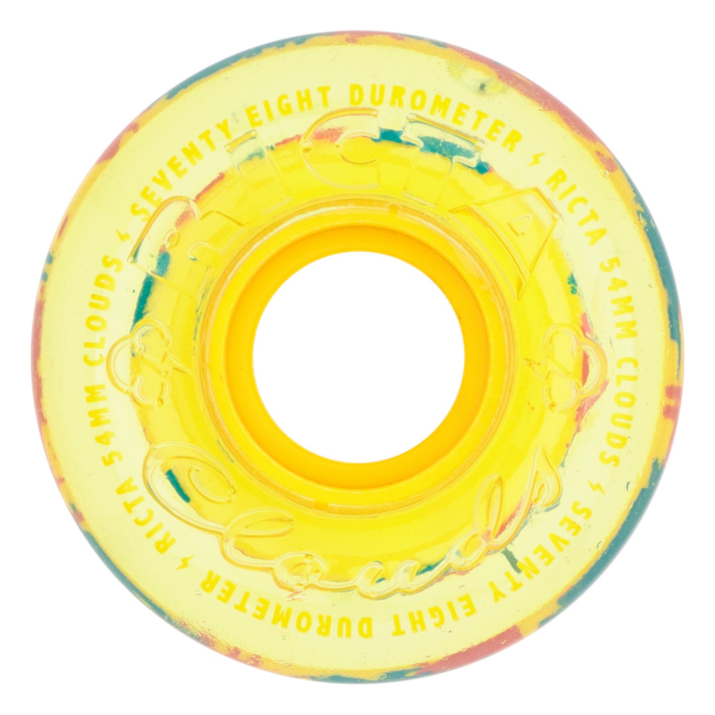 Ricta Wheels 54mm Clear Splatter Clouds Camo Yellow 78a