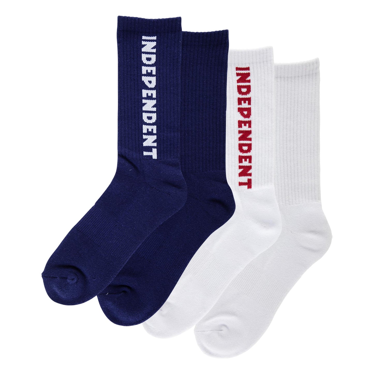 Independent Baseline 2-Pack Socks Mens White/Navy