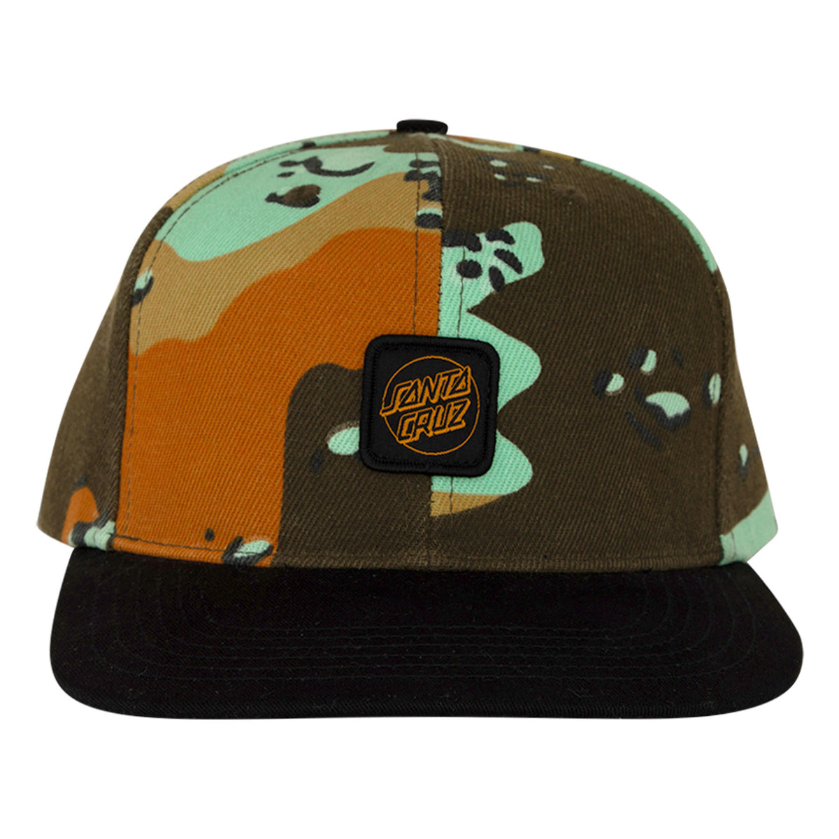 Santa Cruz Cruz Label Snapback Structured Hat Rich Camo