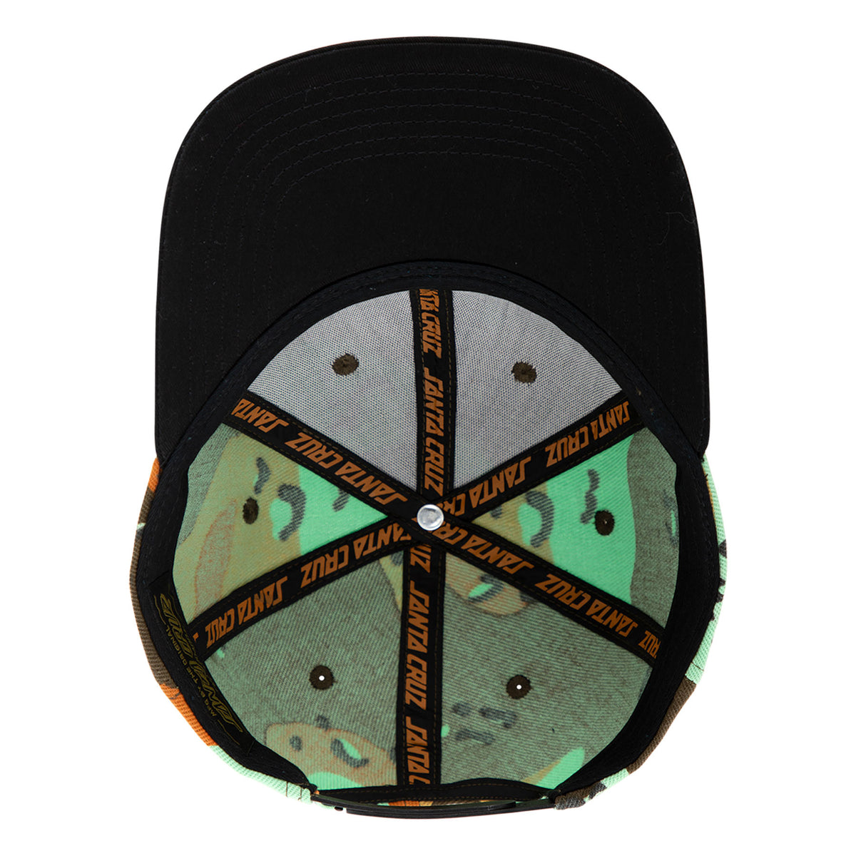 Santa Cruz Cruz Label Snapback Structured Hat Rich Camo