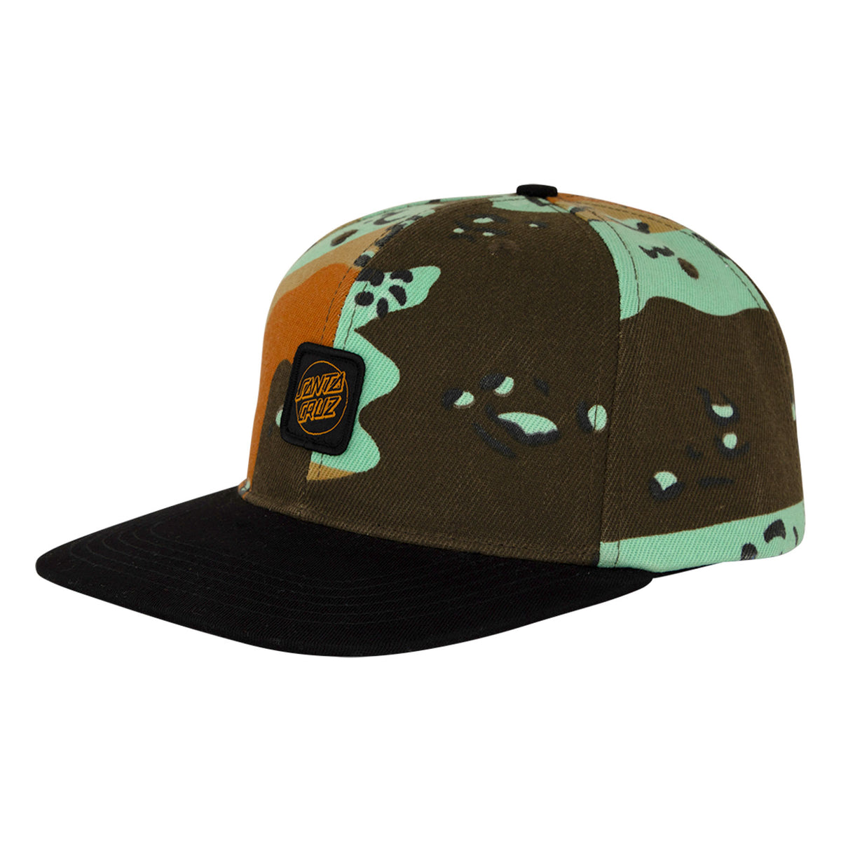 Santa Cruz Cruz Label Snapback Structured Hat Rich Camo
