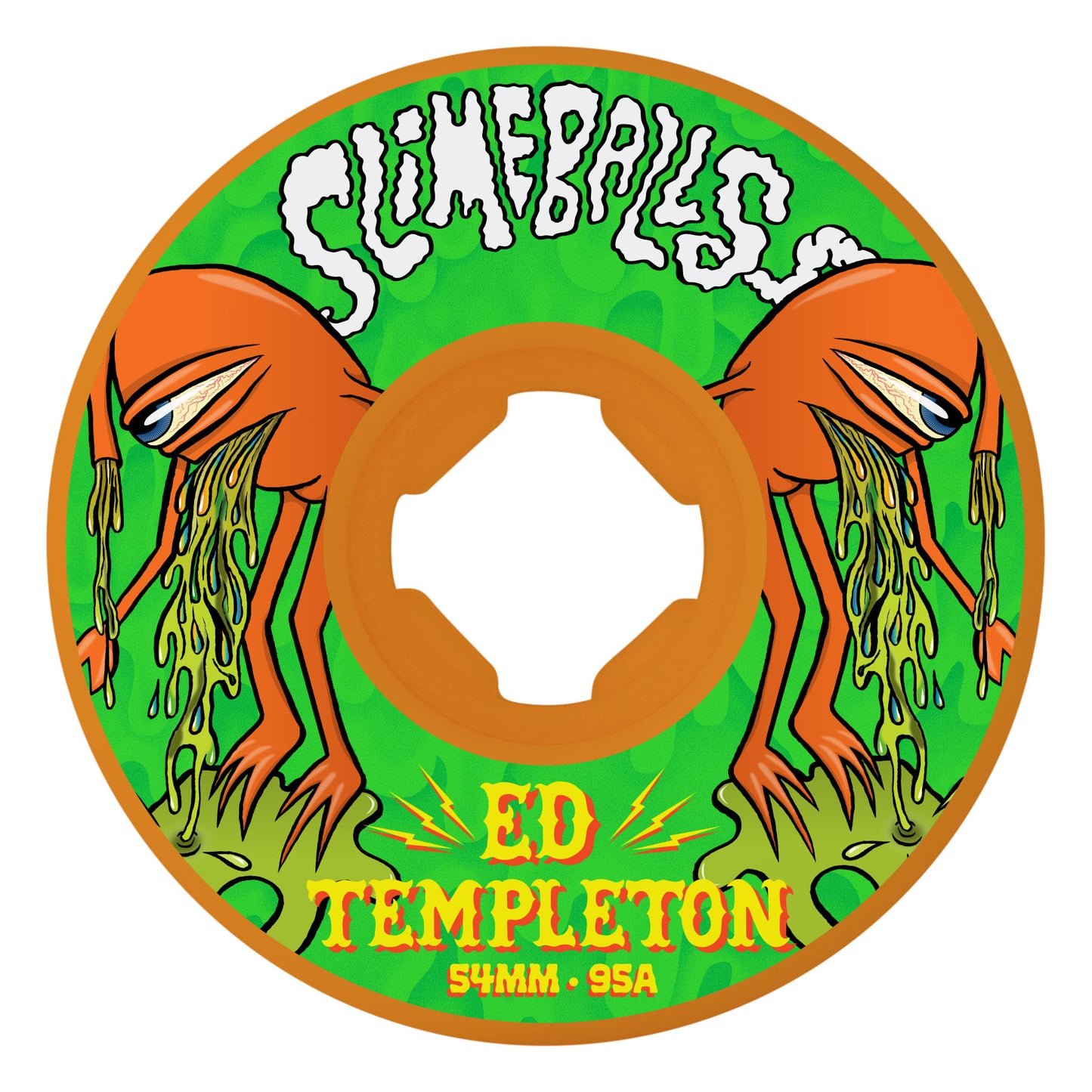Slime Balls Wheels 54mm Ed Templeton Vomit Mini Orange Hardline 95a