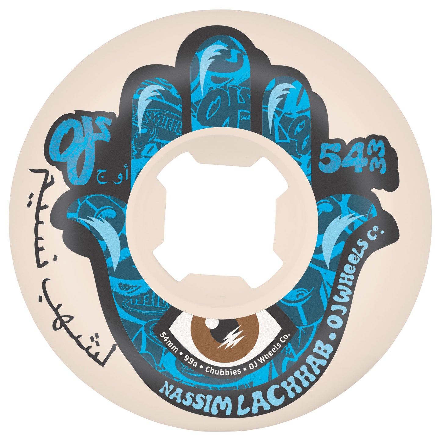 Oj Wheels 54mm Nassim Lachhab Elite White Chubbies 99a